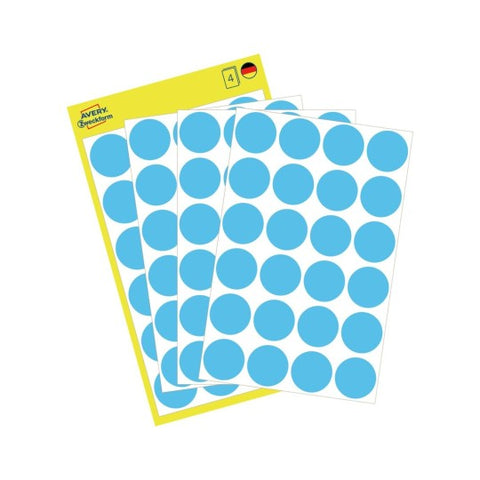 Avery Dot stickers Ø 18 mm, Blue, permanent 96 Labels 3005