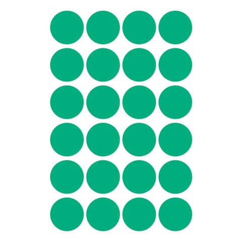 Avery Dot stickers Ø 18 mm, Green, permanent 96 Labels 3005