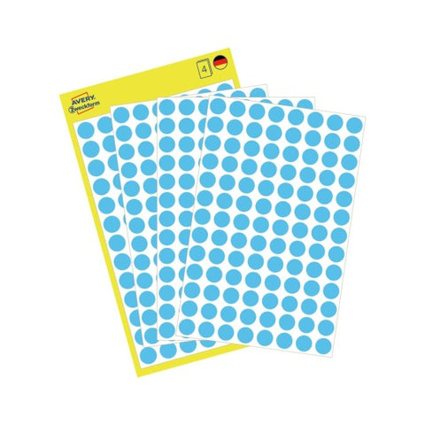Avery Dot stickers Ø 8 mm, Blue, permanent 416 Labels 3011