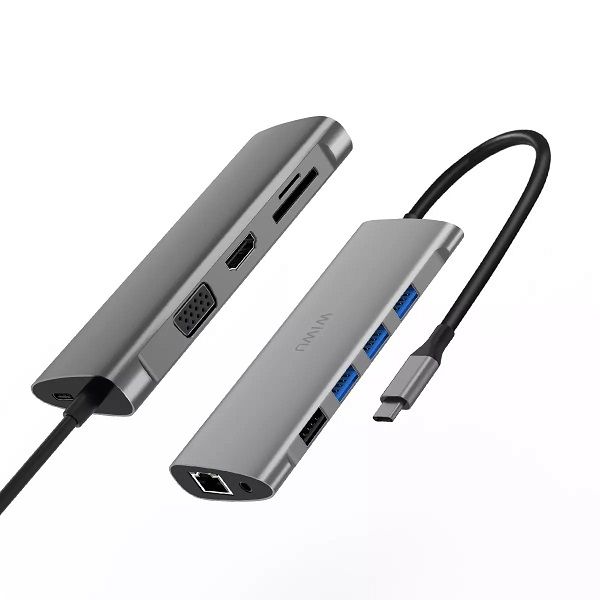 WIWU Alpha Ultimate 11-In-1 USB Type C Hub Adapter.