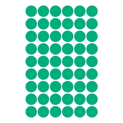 Avery Dot stickers Ø 12 mm, Green permanent 270 Labels 3143