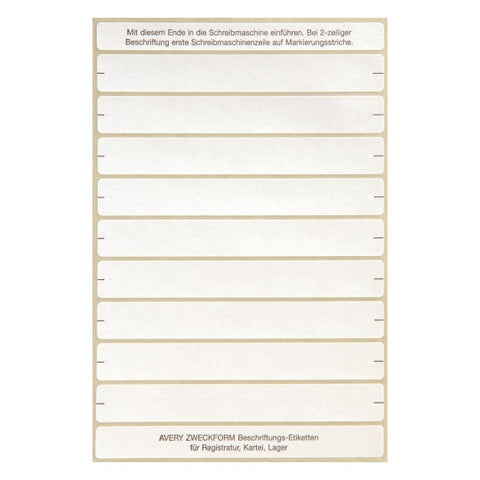 Avery Permanent Handwriting Labels -White ,252 Labels , W103 mm x H13 mm 3338