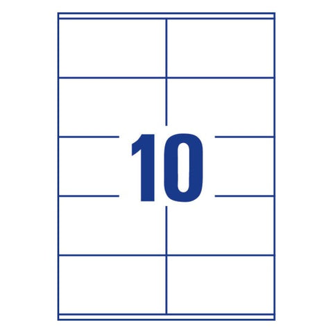 Avery Multipurpose Labels in A4 Sheet-White ,100 Sheets ,W105 mm x H 57 mm 3425