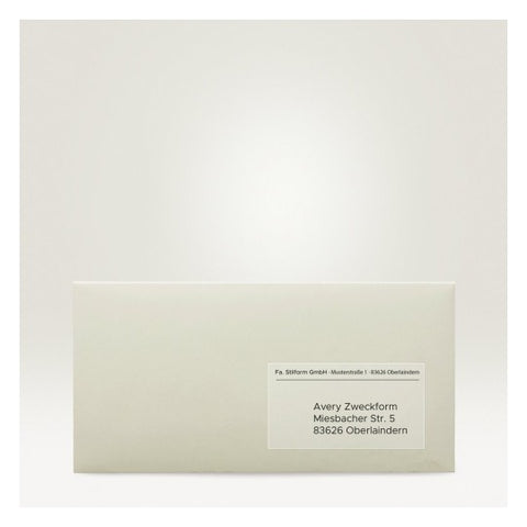 Avery Clear Address Labels For C6 Envelopes-525 Labels ,W 63.5 mm x H 38.1 mm L7560-25