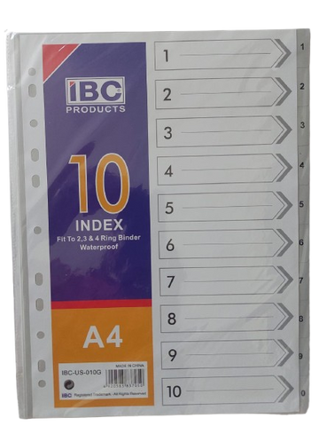 IBC Divider Plastic 1-10 Grey A4