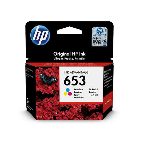 HP 653 Original Tri-Colour Ink Cartridge.