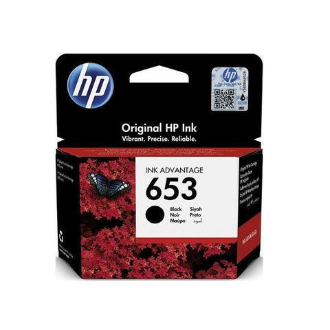 HP 653 Original Black Ink Cartridge.