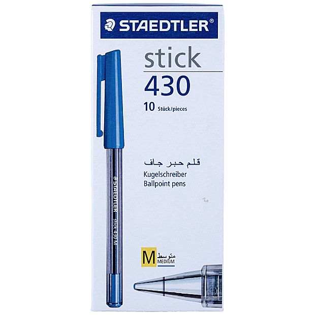 Staedtler Stick Ballpoint Pens (Blue).