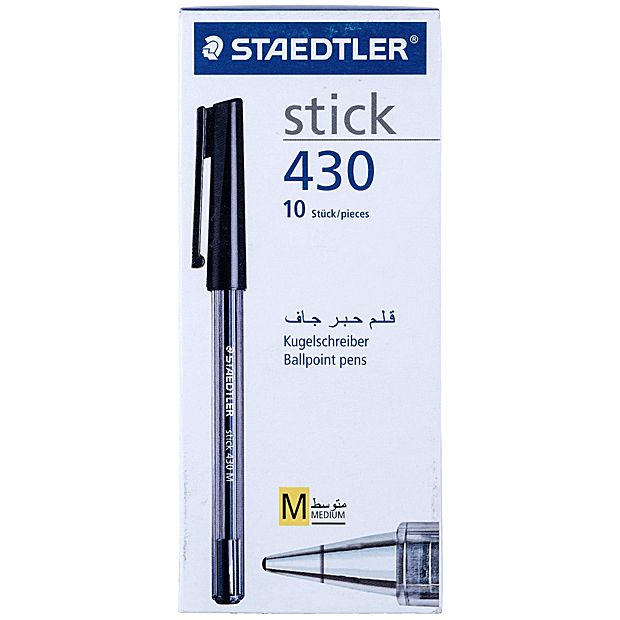 Staedtler - Stick Ballpoint Pens (Black).