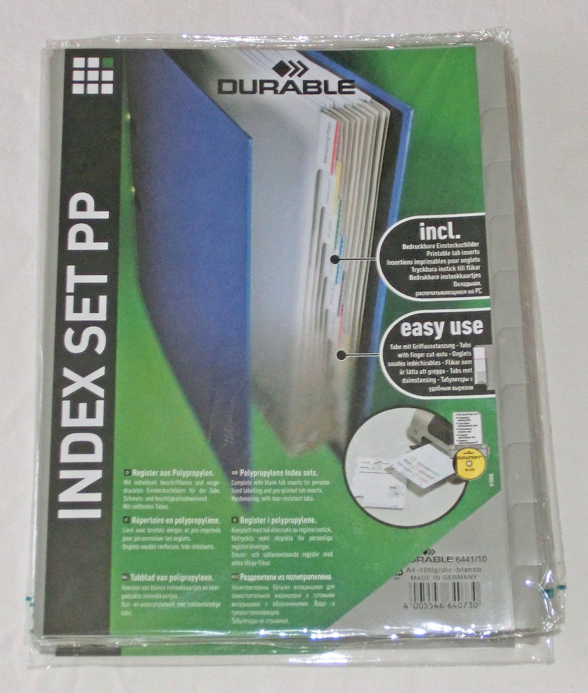 DURABLE DIVIDER A4 10 Sheet 6441-10