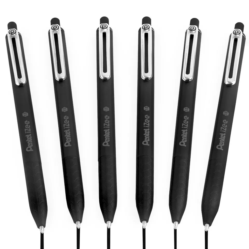 Pentel Ball Pen 1.0 mm Black Pkt -12 BX470-C