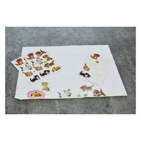 Avery Paper Stickers For Kids, Cats, 30 Sticker Per 3 Page.