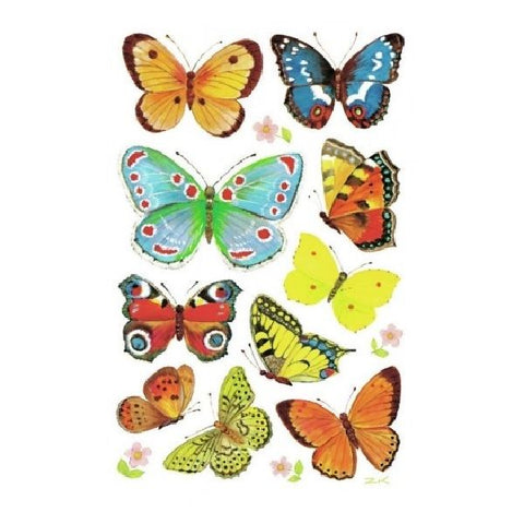 Avery Deco Stickers, Butterflies, 30 Sticker Per 3 Page.