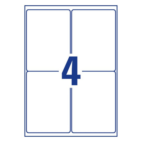 Avery Multipurpose Removable Labels-White , 25+5 Extra Sheets , W99.1 mm x H139 mm L4733REV-25