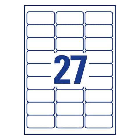 Avery Multipurpose Removable Labels-White ,25+5 Extra Sheets ,W63.5 mm x H29.6 mm L4737REV-25