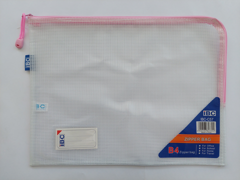 IBC ZIPPER BAG WATER PROOF ROUNDED CORNER B4 Size.