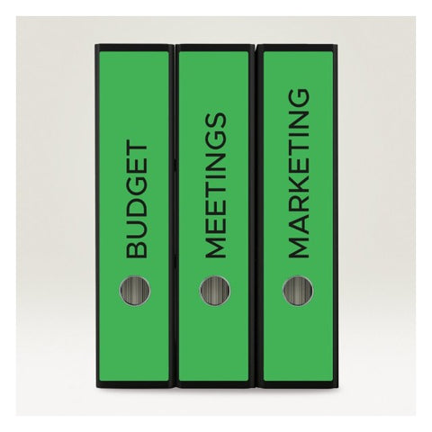 Avery Wide Filing Labels Permanent-Green ,20 Sheets , Long , W 61 mm x H 297 mm L4754-20