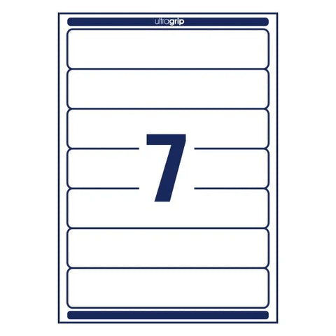 Avery Filing Labels Permanent -White,25+5 Extra Sheets ,Short ,W 38 mm x H 192 mm L4760-25