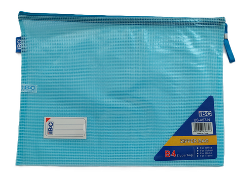 IBC Mash Zipper Bag Blue Colour B4 Size .