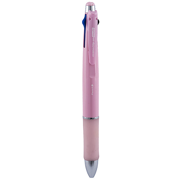 Zebra Clip On Multi Metalic 1 Pencil + 4 Colors Pen Pink.