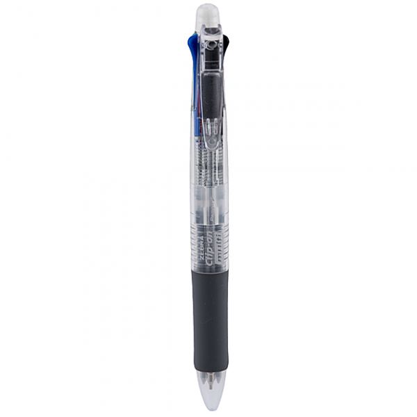 Zebra Clip On Multi Transparent 1 Pencil + 4 Colors Pen.
