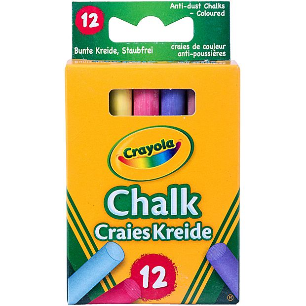 Crayola - 12 Anti Dust Chalks Colored.