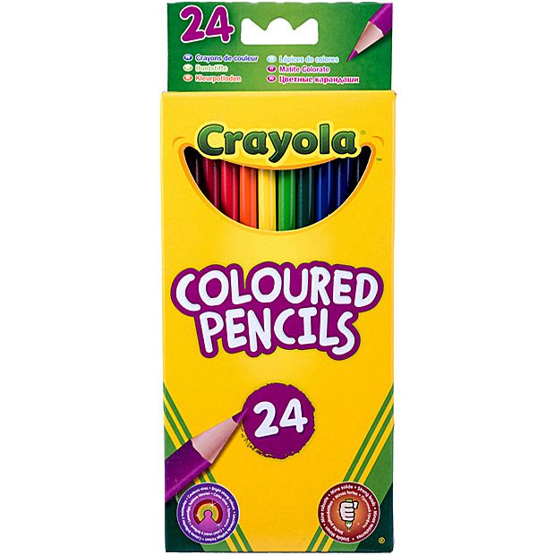 Crayola - 24 COLOURED PENCILS.