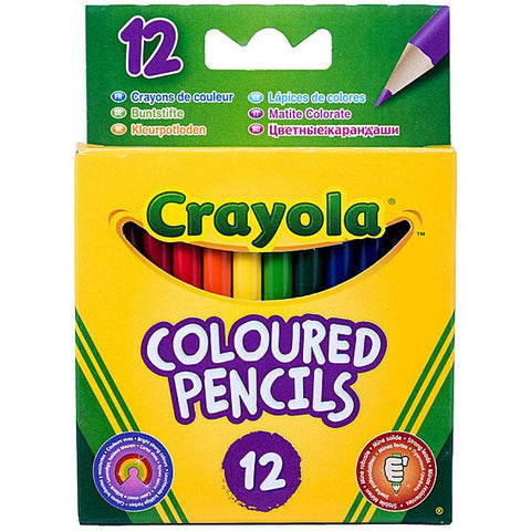 Crayola - 12 HALF LENGTH COLOUR PENCILS.