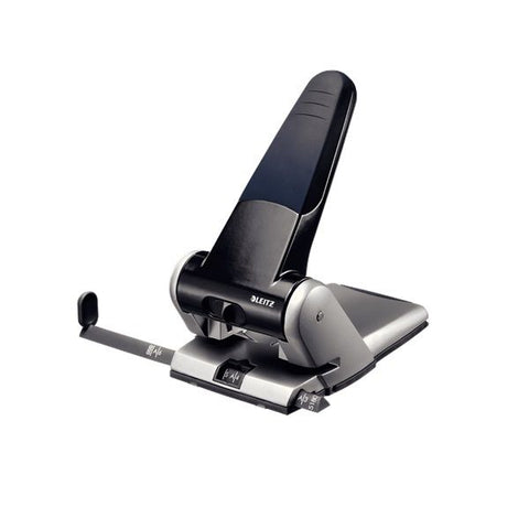 leitz 5180 Heavy Duty Two Hole Punch, 65 Sheets, Black.