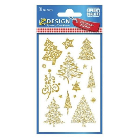 Avery Christmas Tree Stickers, 30 Sticker Per 2 Page.