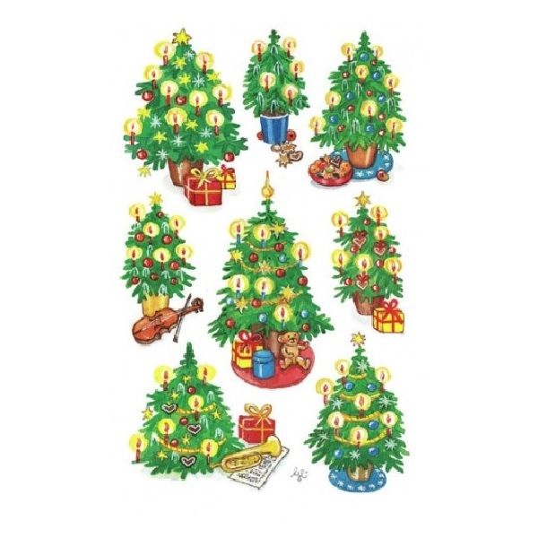 Avery Christmas Stickers, Christmas Trees, 16 Sticker Per 2 Page.