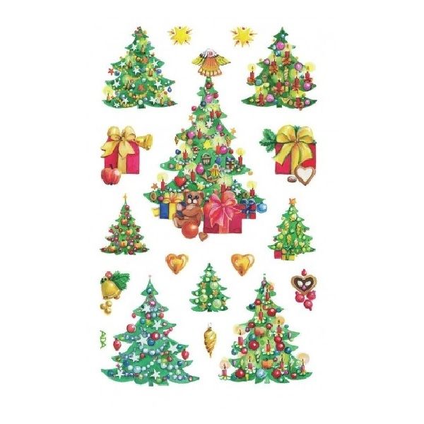 Avery Christmas Tree Stickers, 30 Sticker Per 3 Page.