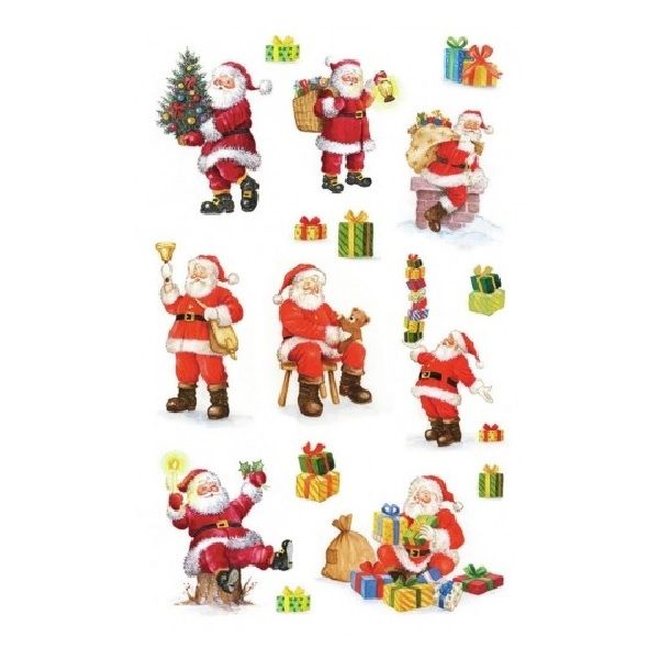 Avery Christmas Stickers, Santa Clauses, 16 Sticker Per 2 Page.