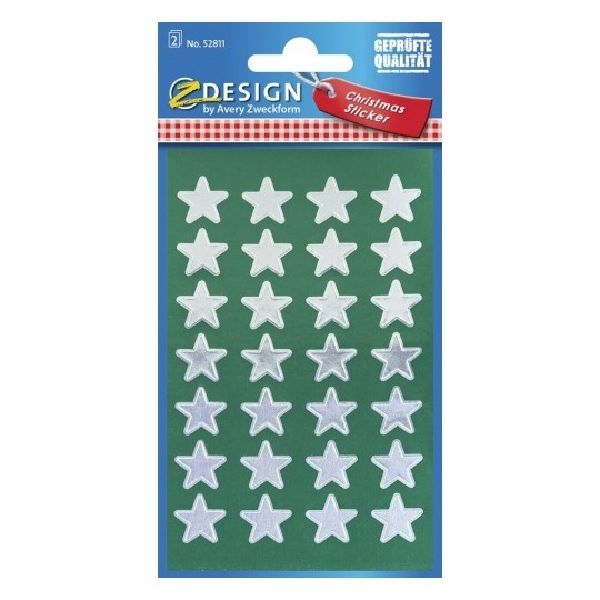 Avery Christmas Stickers, Stars, 56 Sticker Per 2 Page.