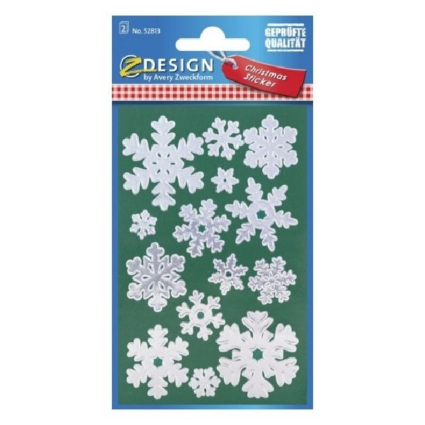 Avery Christmas Stickers, Snowflakes, 28 Sticker Per 2 Page.