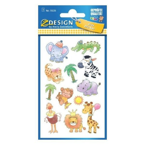 Avery Paper Stickers For Kids, Safari Babies, 12 Sticker Per 1 Page.