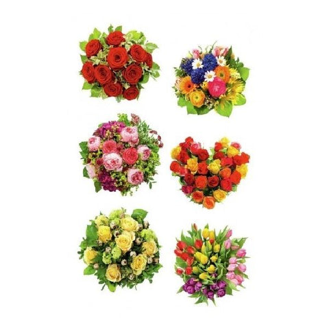 Avery Deco Stickers, Bouquets Of Flowers, 12 Sticker Per 2 Page.