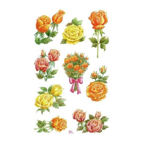 Avery Deco Stickers, Roses, 18 Sticker Per 2 Page.