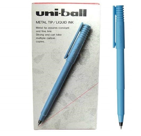 Uni-ball Metal Tip Liquid Ink Pen Green MI-UB100 (Pack of 12 Pcs)