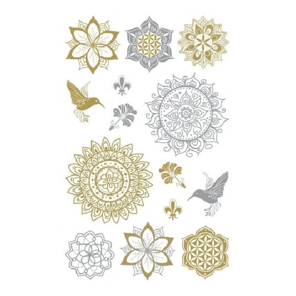 Avery Metallic Stickers, Floral, 12 Sticker Per 1 Page.