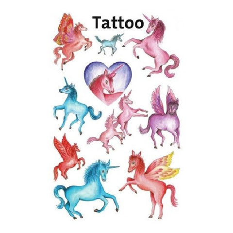 Avery Temporary Kids Tattoo, 10 Unicorns Tattoos Per 1 Page.