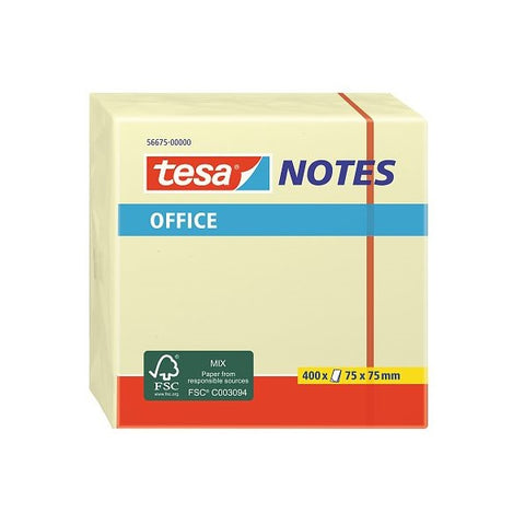 Tesa Office Sticky Notes, 100 sheets, 75mm x 75mm, Cube.