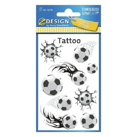 Avery Temporary Kids Tattoo, 9 Football Tattoos Per 1 Page.