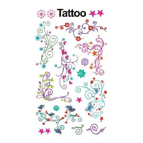 Avery Temporary Kids Tattoo, 17 Petals Tattoos Per 1 Page.