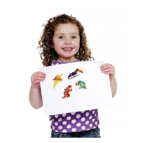 Avery Glitter Sticker Dinosaur, 8 Sticker Per 1 Page.