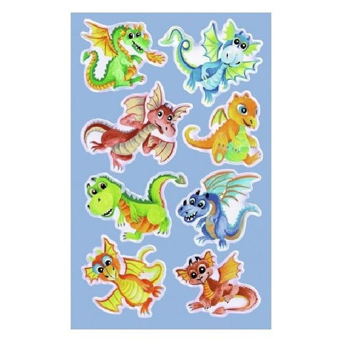 Avery Glossy Sticker Dragons, 8 Sticker Per 1 Page.