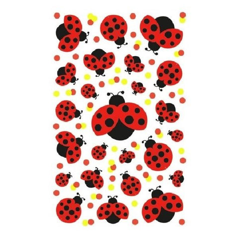 Avery Deco Stickers, Ladybug, 48 Sticker Per 2 Page.