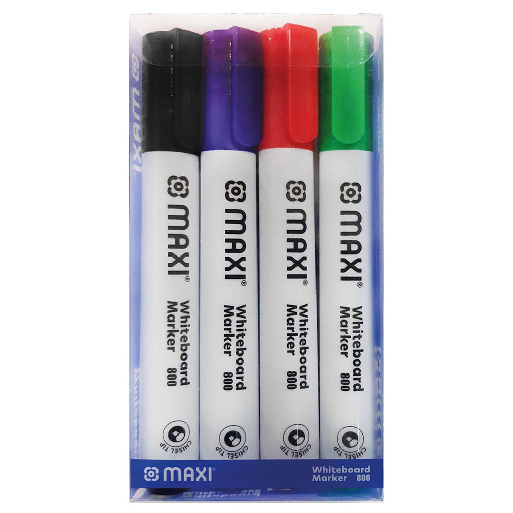 MAXI WHITE BOARD MARKER SET OF 4 -CW 800