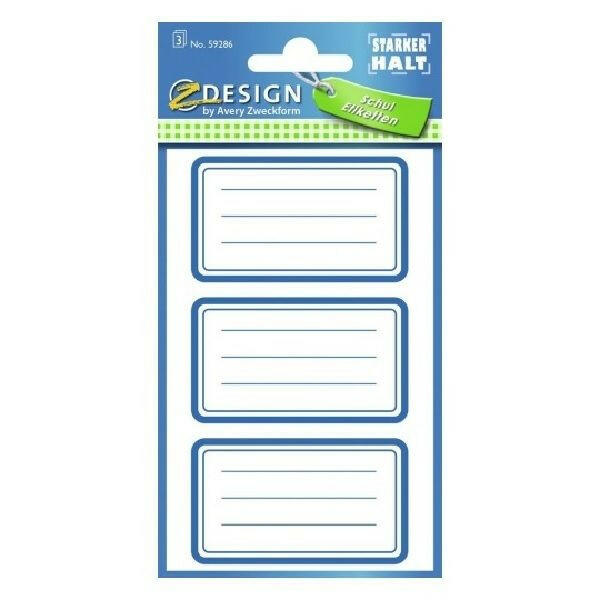 Avery Book Labels Frames, 9 Labels Per 3 Pages.