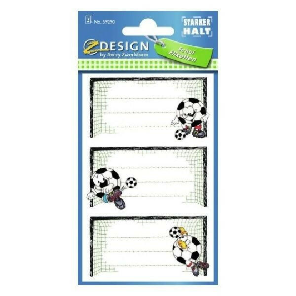 Avery Book Labels, Sccoer Ball, 9 Labels Per 3 Pages.